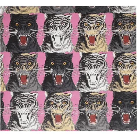 gucci pink heron wallpaper|Gucci tiger face print wallpaper.